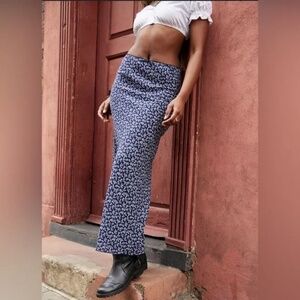 URBN Floral Midi Skirt With Slit